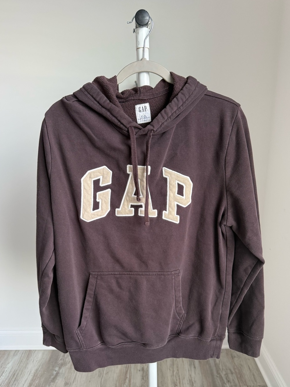 GAP Women’s Hooded Pullover Sweatshirt in Dark Brown